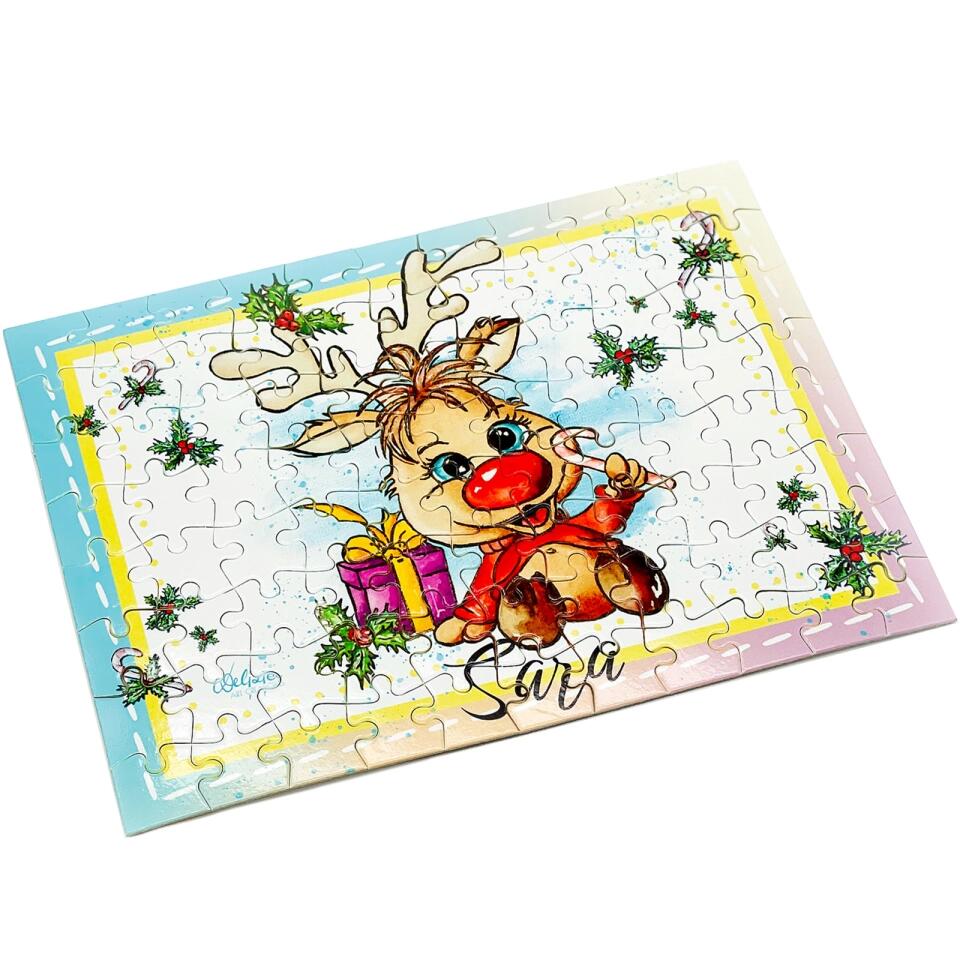 Puzzle .  Süßer RUDI ♡ Geschenk für Weihnachten