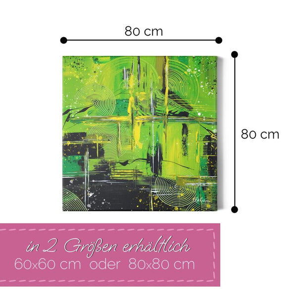 Leinwand Bild "Astratto Verde" ♡ Abstrakte Wandbilder aus Tirol kaufen