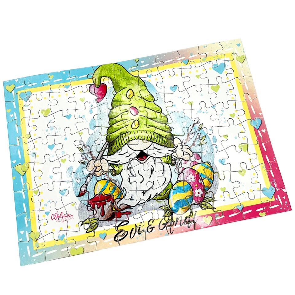 Puzzle . Wichtel PAINTY ♡ Geschenk für Kinder zu Ostern