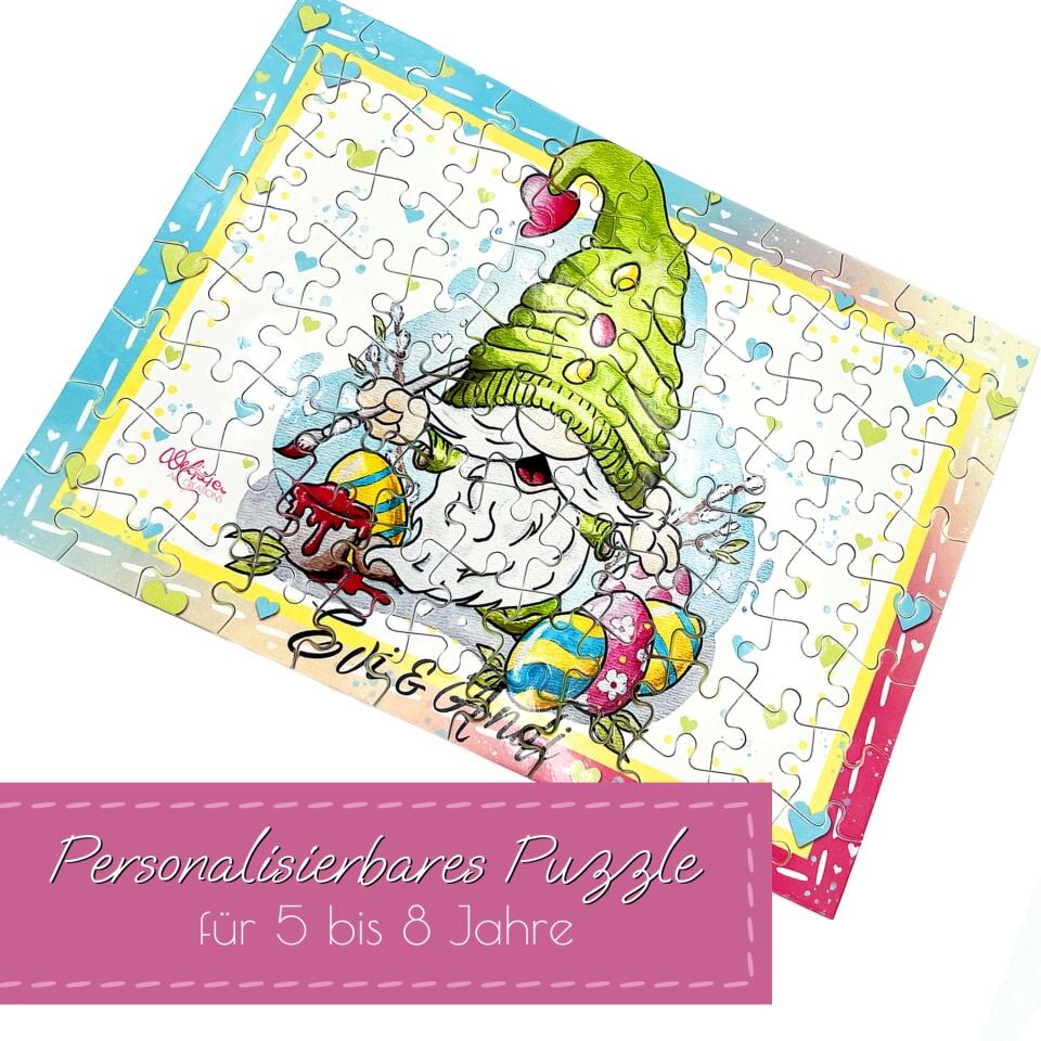 Puzzle . Wichtel PAINTY ♡ Geschenk für Kinder zu Ostern