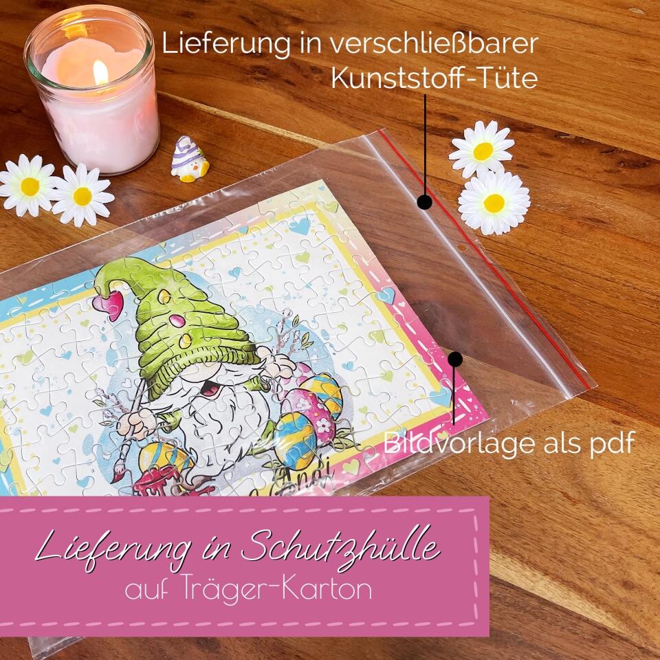 Puzzle . Wichtel PAINTY ♡ Geschenk für Kinder zu Ostern