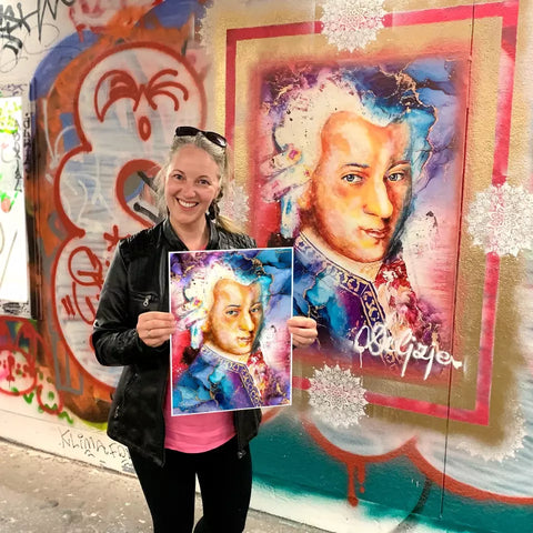 Poster Kunstdruck "Mozart" ♡ Wandbilder aus Tirol kaufen