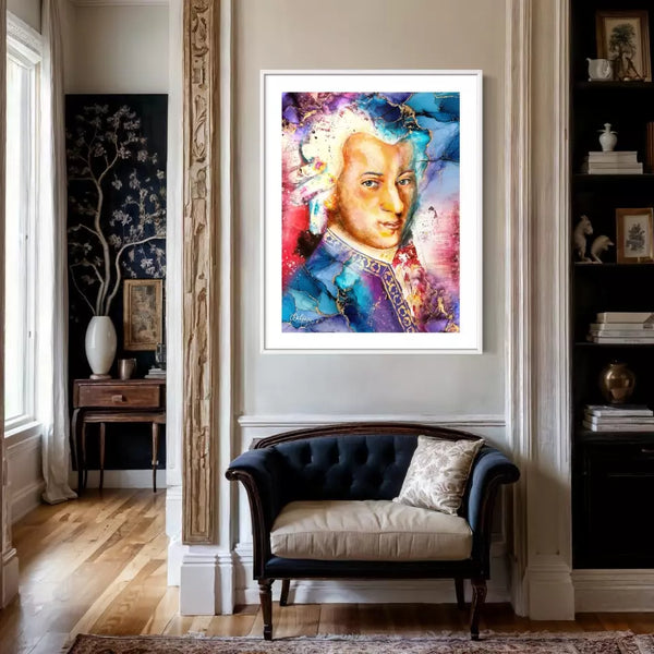 Poster Kunstdruck "Mozart" ♡ Wandbilder aus Tirol kaufen