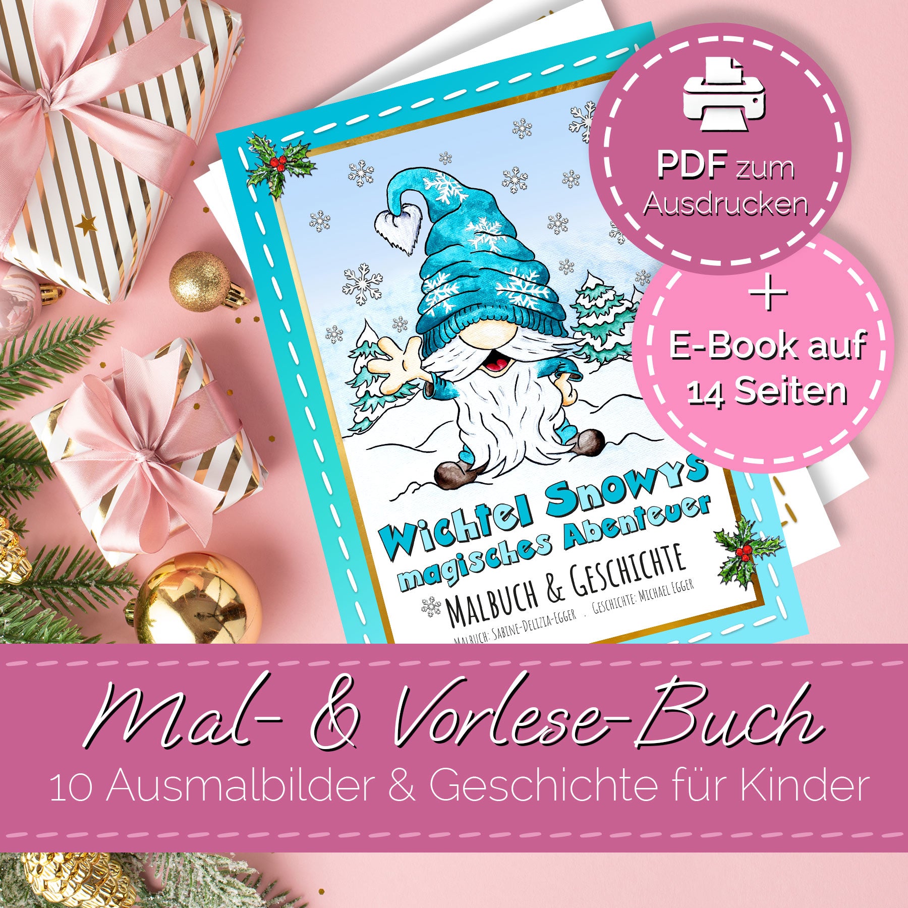 Wichtel-Malbuch & Wichtel-Geschichte als E-Book